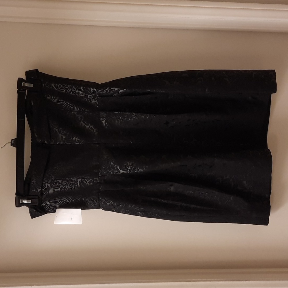 NWT, Anthro Hutch Black Brocade Strapless Dress - Picture 5 of 9